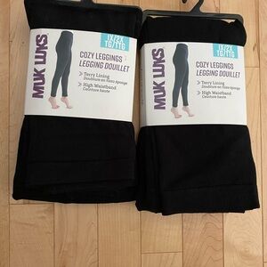 Muk Luks Black Cozy Leggings (2 pairs)